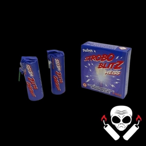Stroboskop Pulver Pyrotechnik Strobo Blitz Weiss Fontänen / PP-LF-F-STR